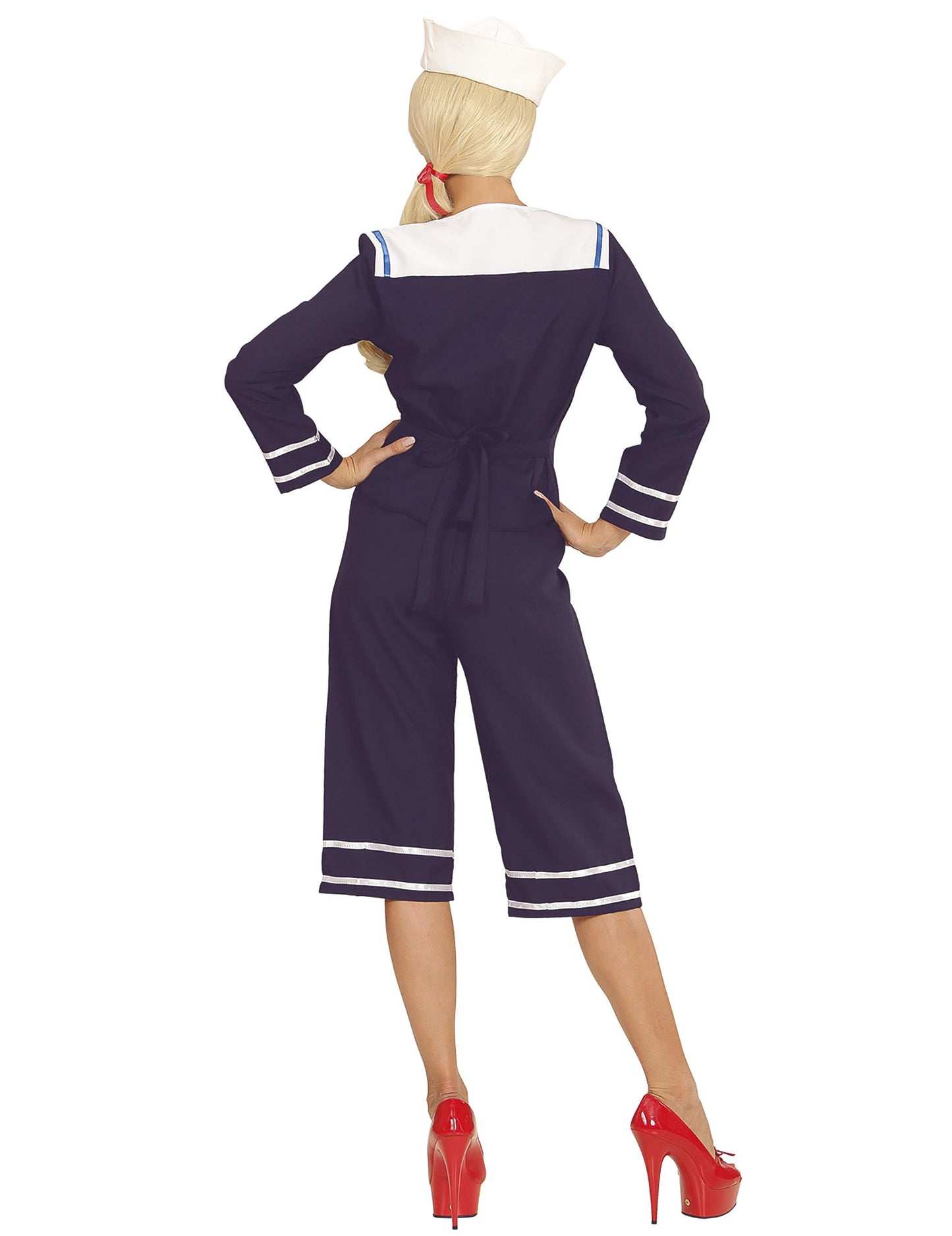 Vue de dos du déguisement marin pin up