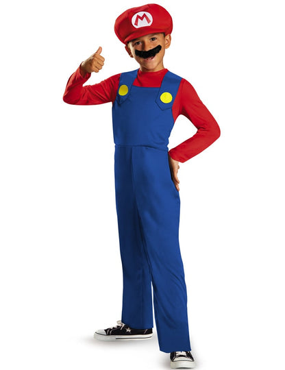 Gyerekek Mario jelmez