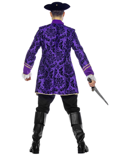 Luxus lila barokk márki jelmez férfiaknak