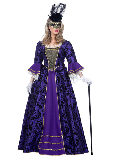 Luxus lila barokk márkiné jelmez nőknek