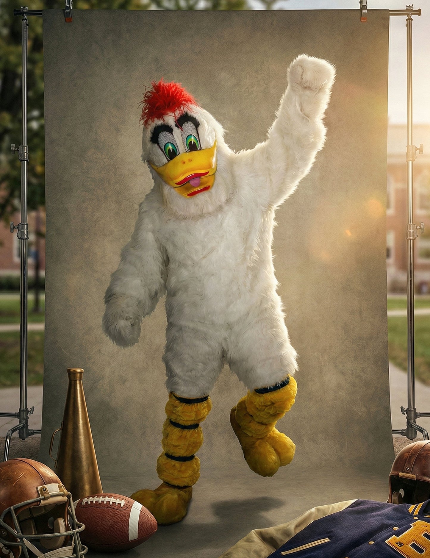 Felnőtt fehér kacsa kabala jelmez