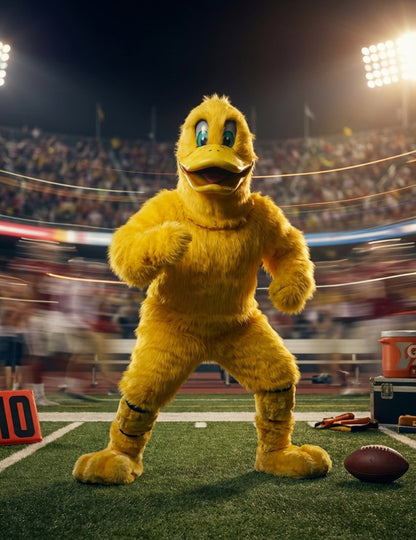 Felnőtt sárga kacsa kabala jelmez