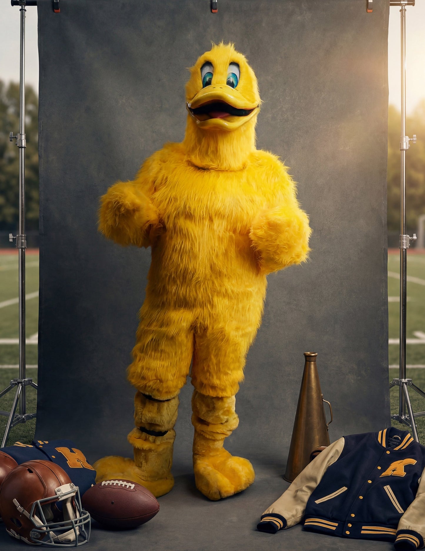 Felnőtt sárga kacsa kabala jelmez