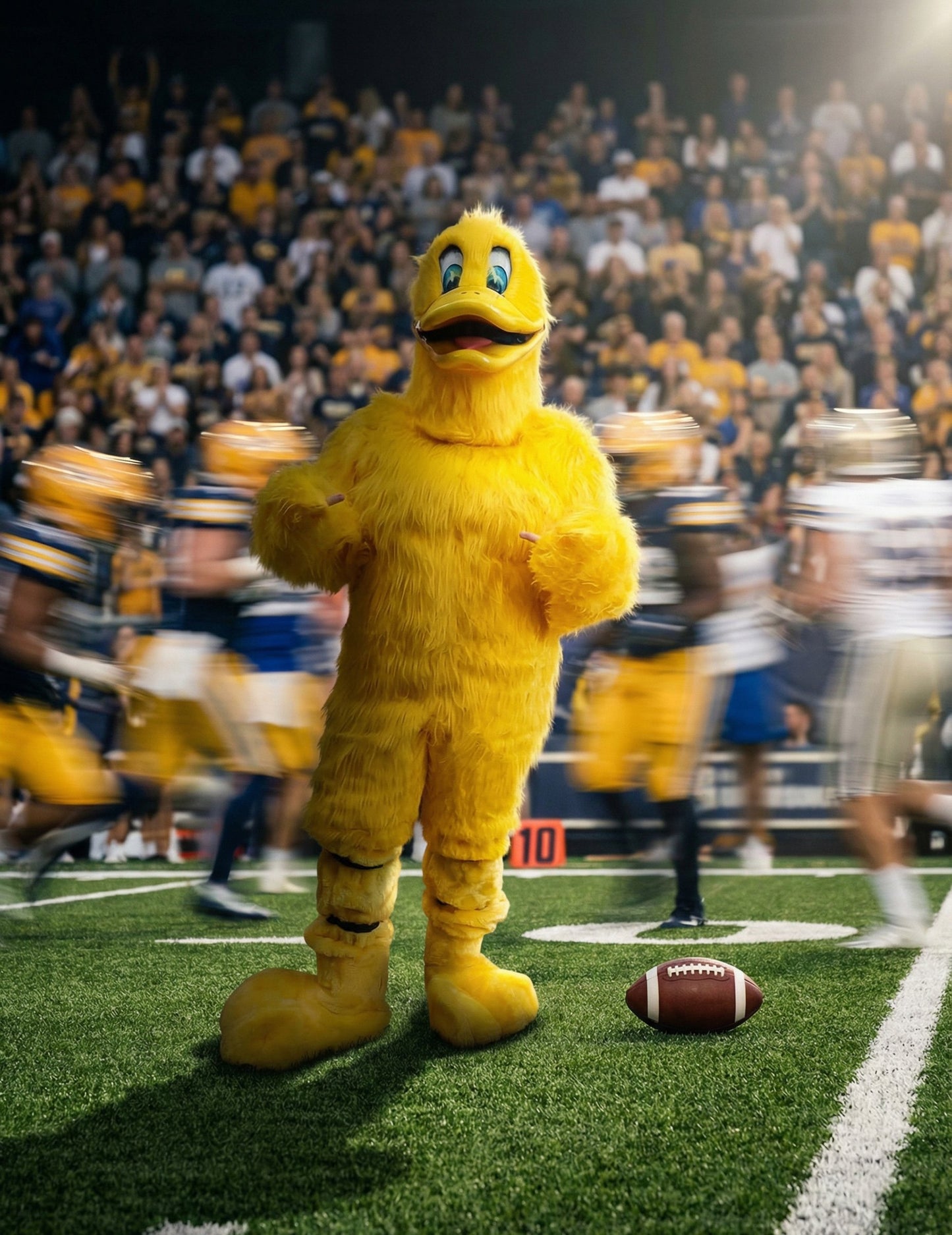 Felnőtt sárga kacsa kabala jelmez