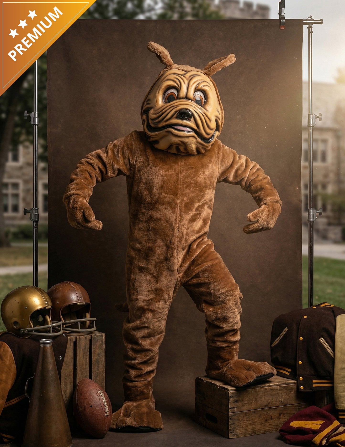 Felnőtt barna kutya kabala jelmez