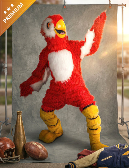 Felnőtt vörös papagáj kabala jelmez