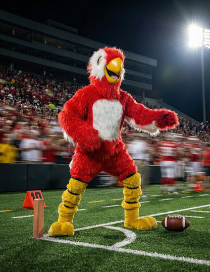 Felnőtt vörös papagáj kabala jelmez