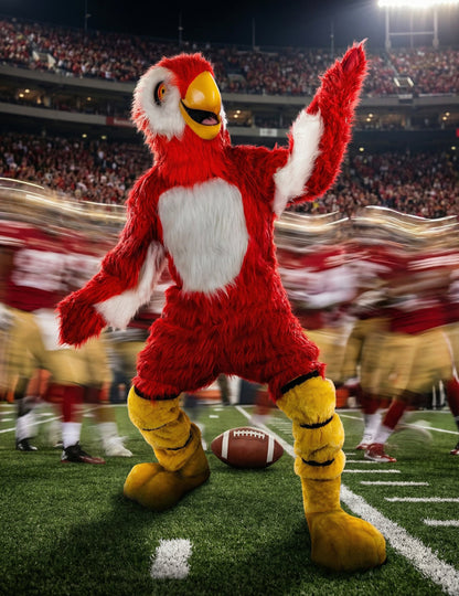 Felnőtt vörös papagáj kabala jelmez