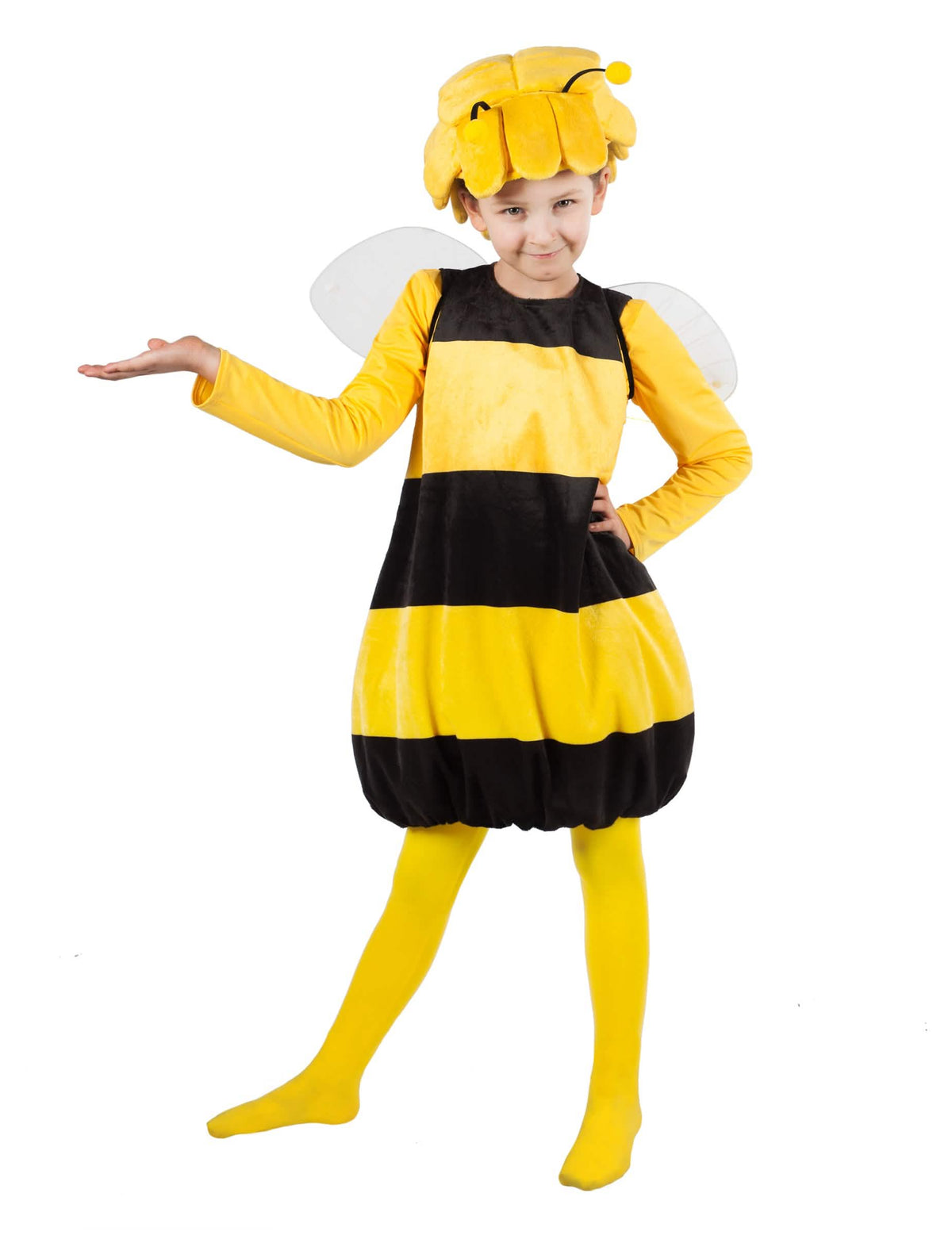 Maya l'Abeille™ gyermek jelmez sárga és fekete szárnyak és fejdísz
