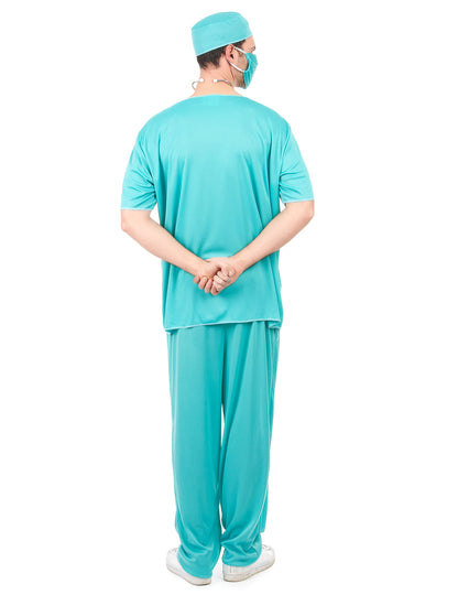 Vue de dos du déguisement de médecin pour homme