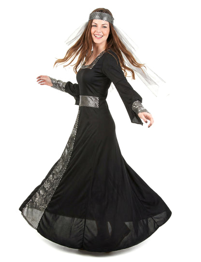 Déguisement Médiéval noir Femme