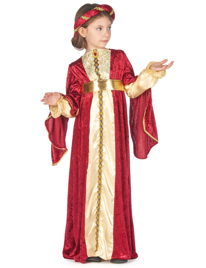 Középkori királynő lány jelmez