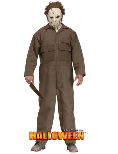 Michael Myers Halloween Rob Zombie férfi barna jelmez maszkkal
