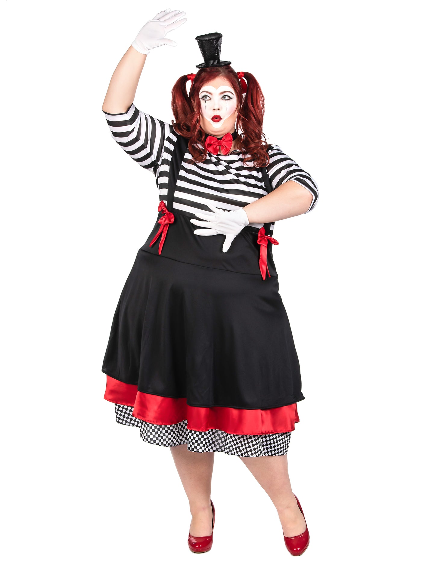 Mime ruha fekete és piros női ruha