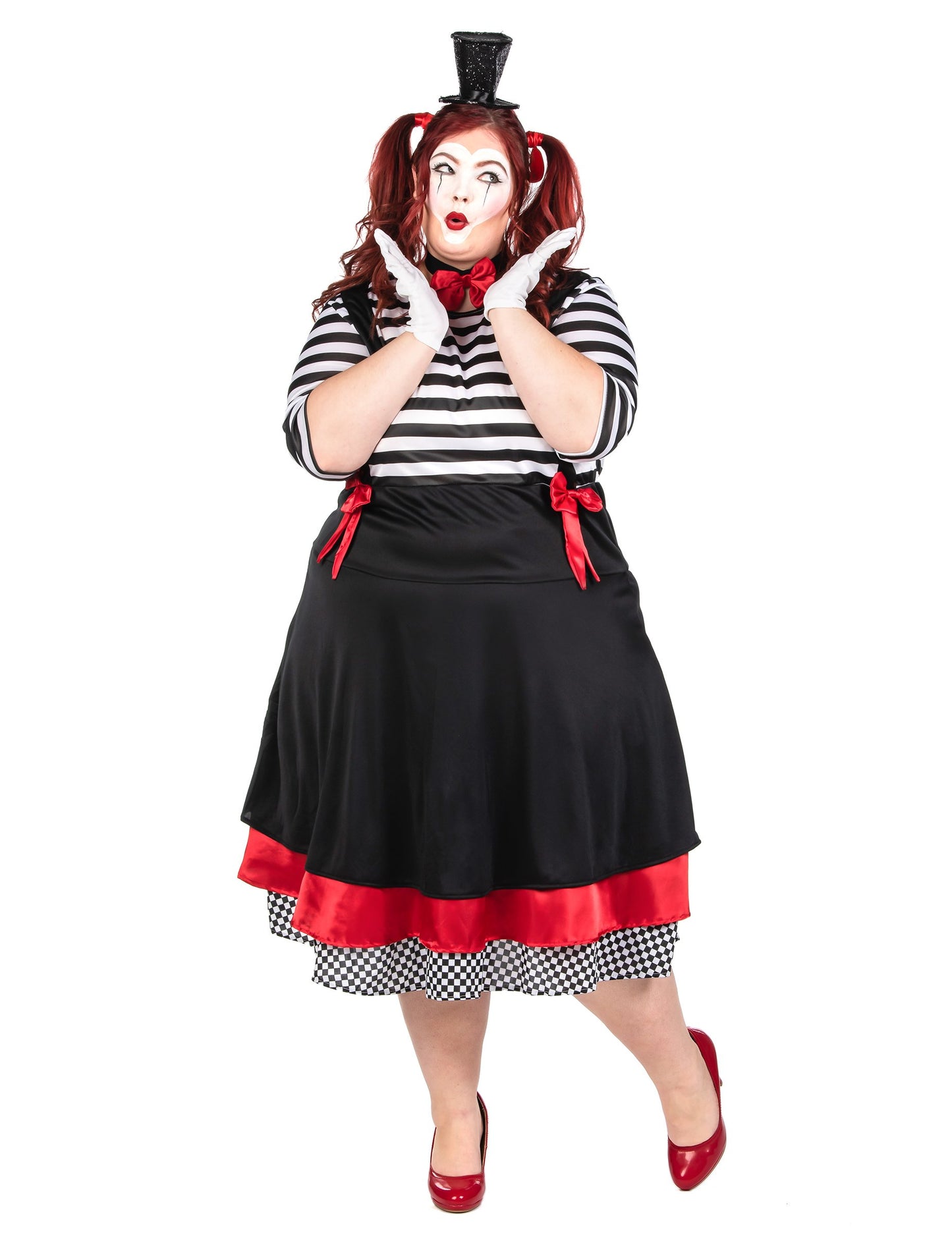 Mime ruha fekete és piros női ruha