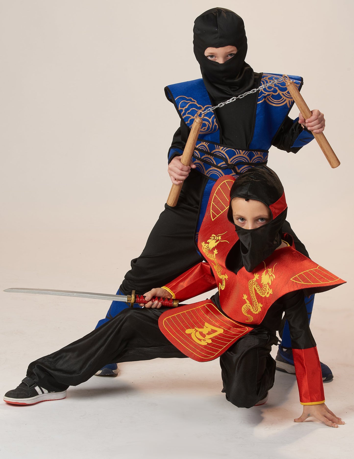 Kék és arany ninja jelmez