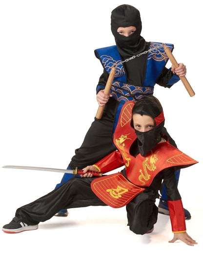Kék és arany ninja jelmez