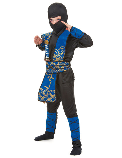Kék és arany ninja jelmez