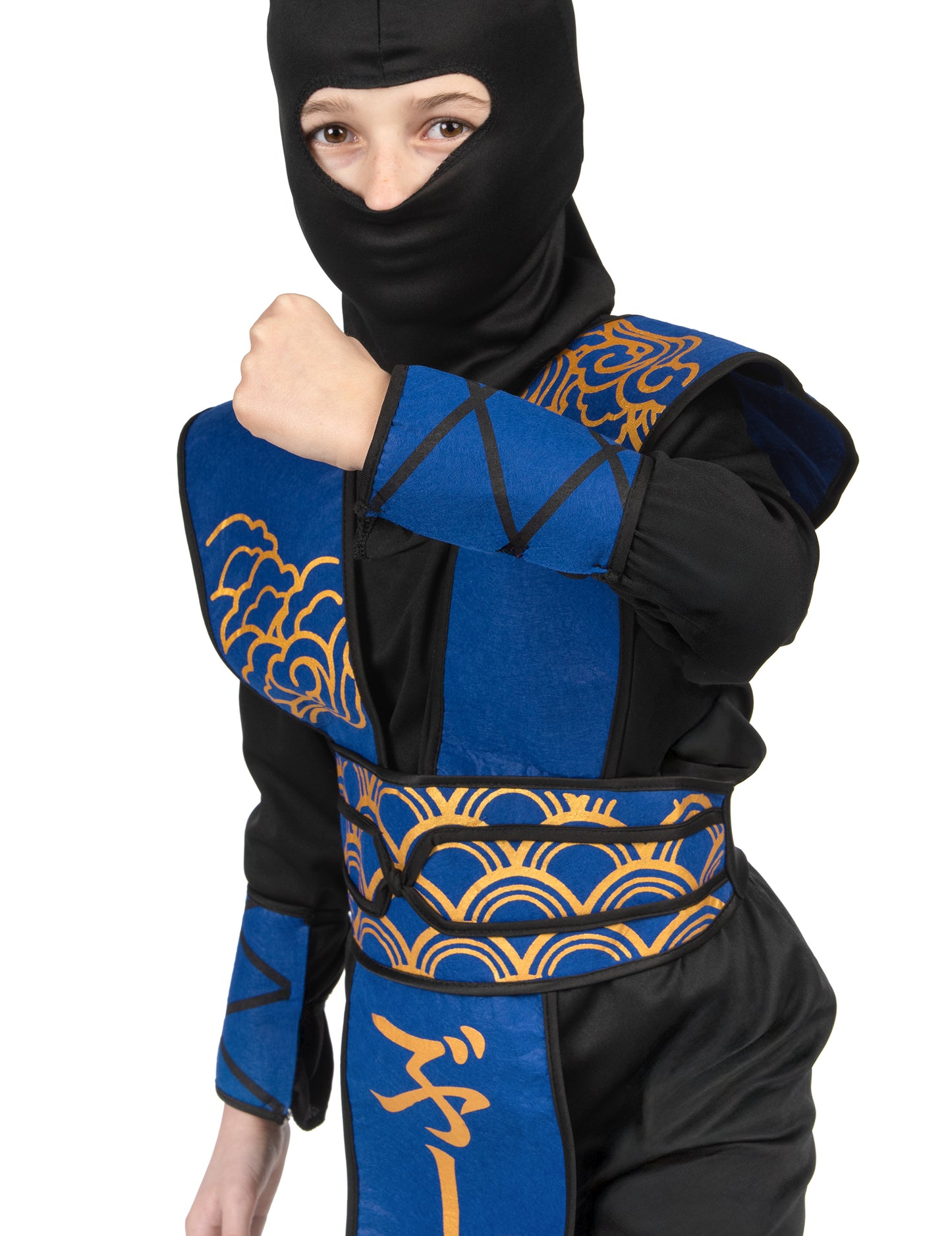 Kék és arany ninja jelmez