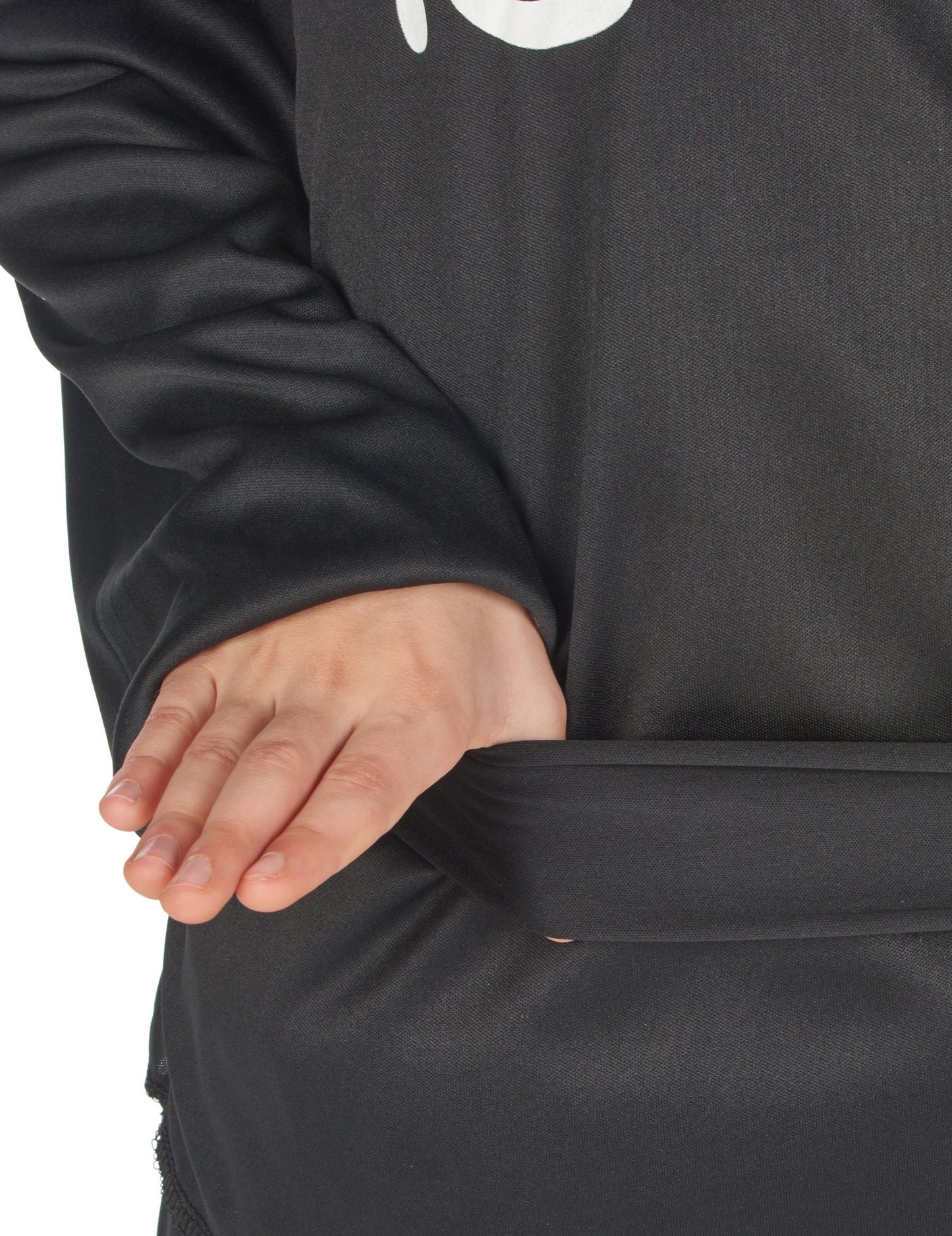 Részlet a fekete övről a ninja kommandós jelmezben