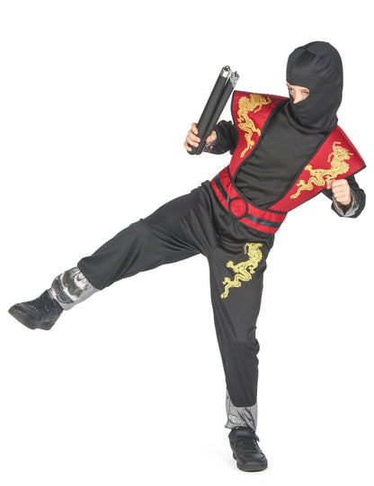 Ninja álruhás sárga fiú fiú