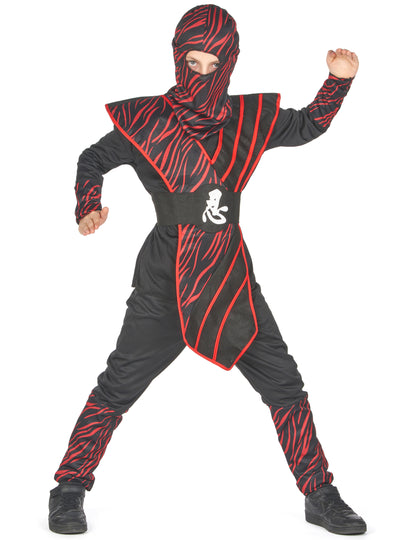 Piros fauve fiú ninja jelmez