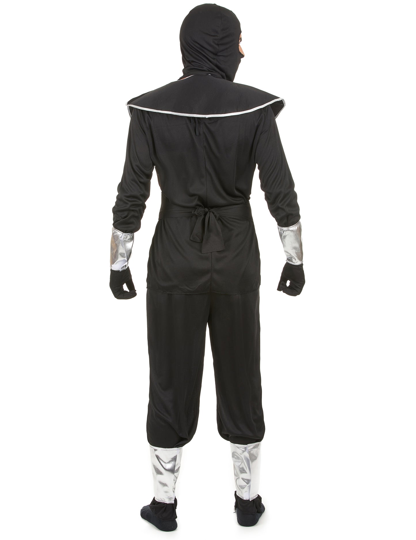 Fekete és ezüst ninja álruhában