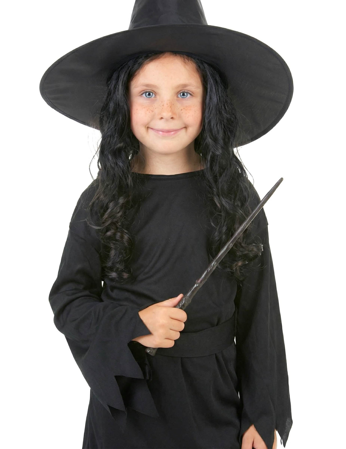 Nagyítás a halloween boszorkány jelmez pálcájára lány számára