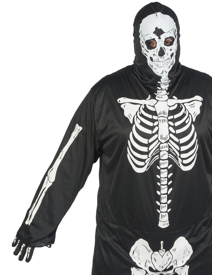 Fekete csontváz fekete álruhás halloween