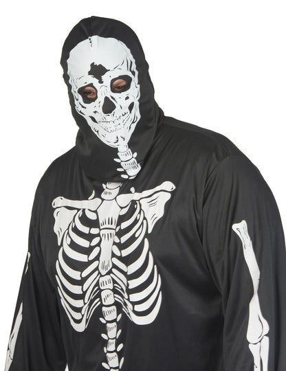 Fekete csontváz fekete álruhás halloween