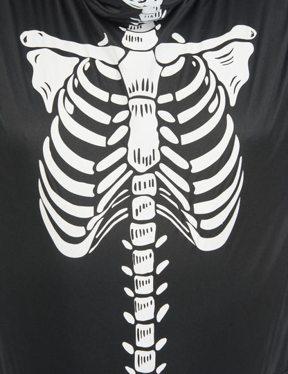 Fekete csontváz fekete álruhás halloween