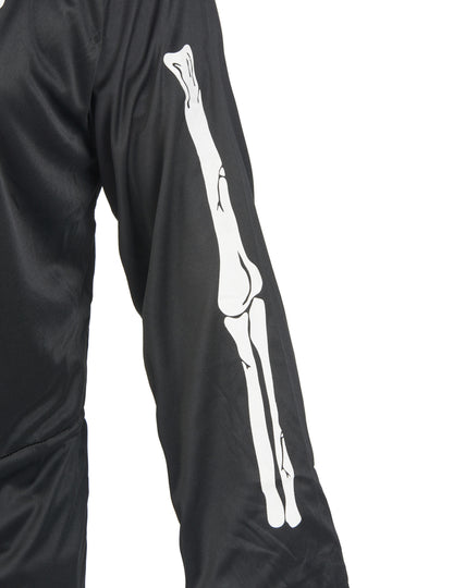 Fekete csontváz fekete álruhás halloween