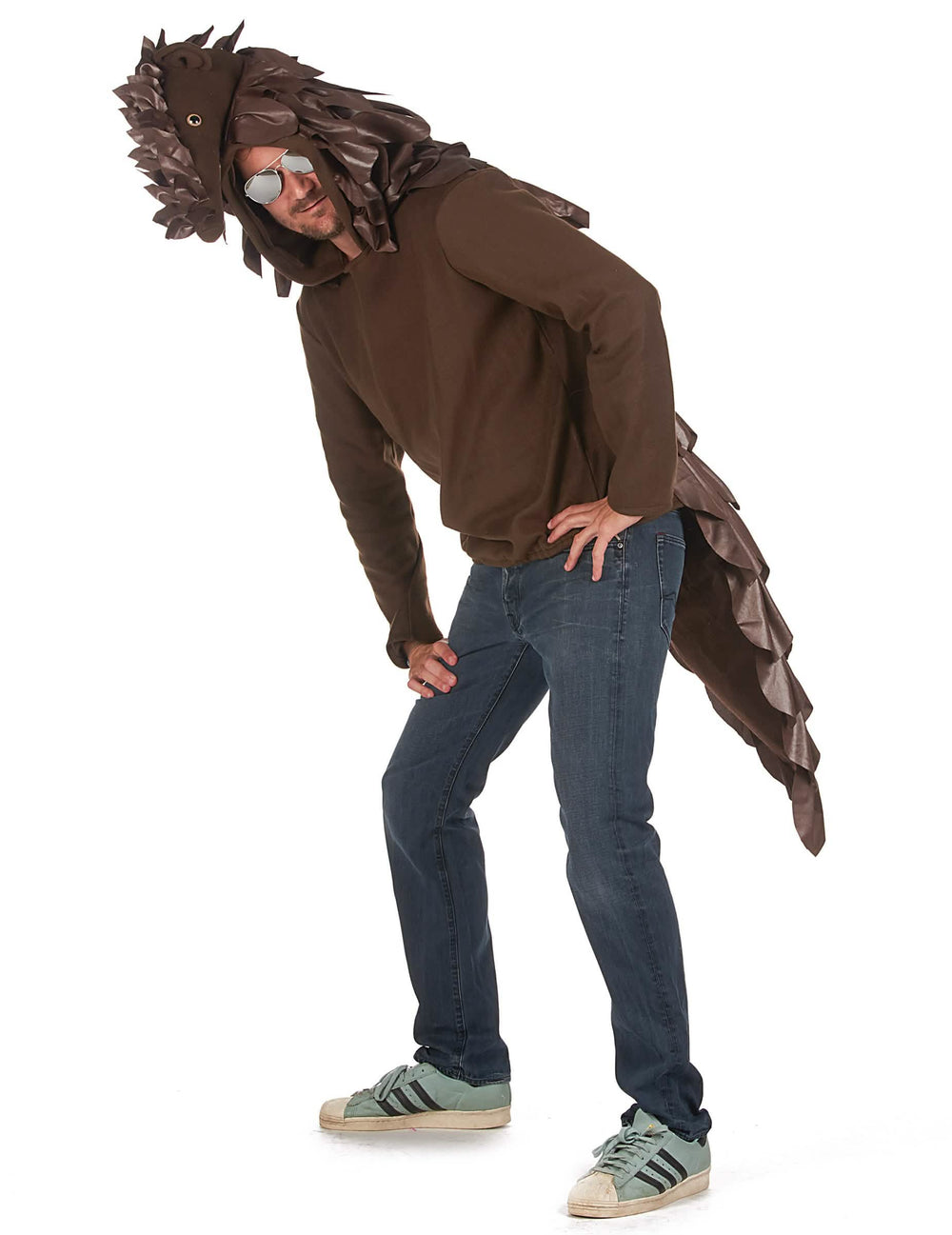 oldalnézetben felnőtt pangolin jelmez