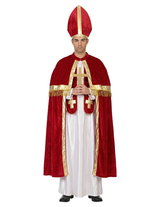 Vue de face du déguisement de pape