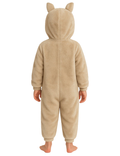 Gyerek bézs szörny plüss jelmez 