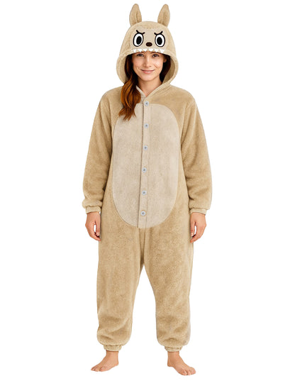 Női bézs plüss szörny jelmez 