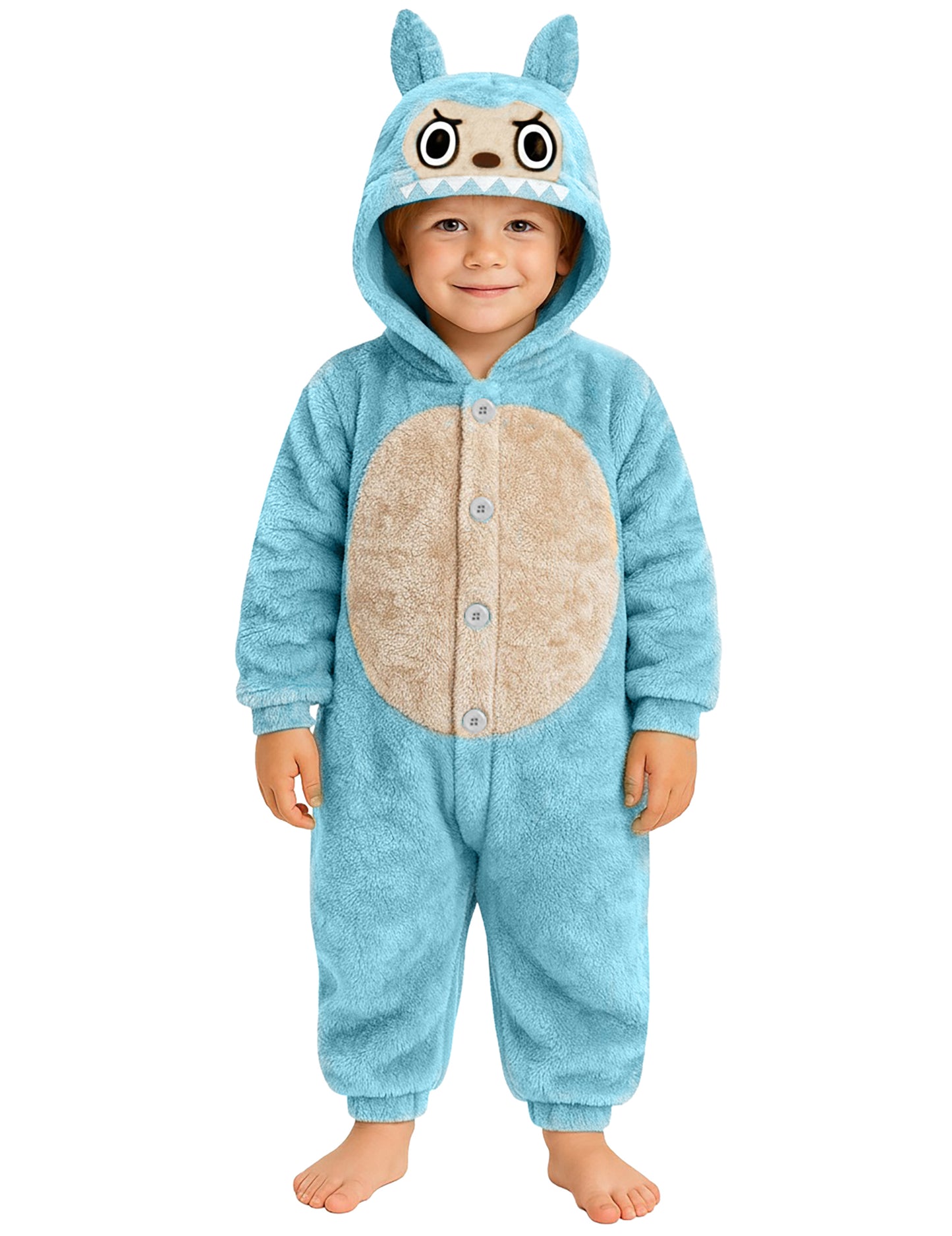 Kék szörny plüss jelmez gyerekeknek 