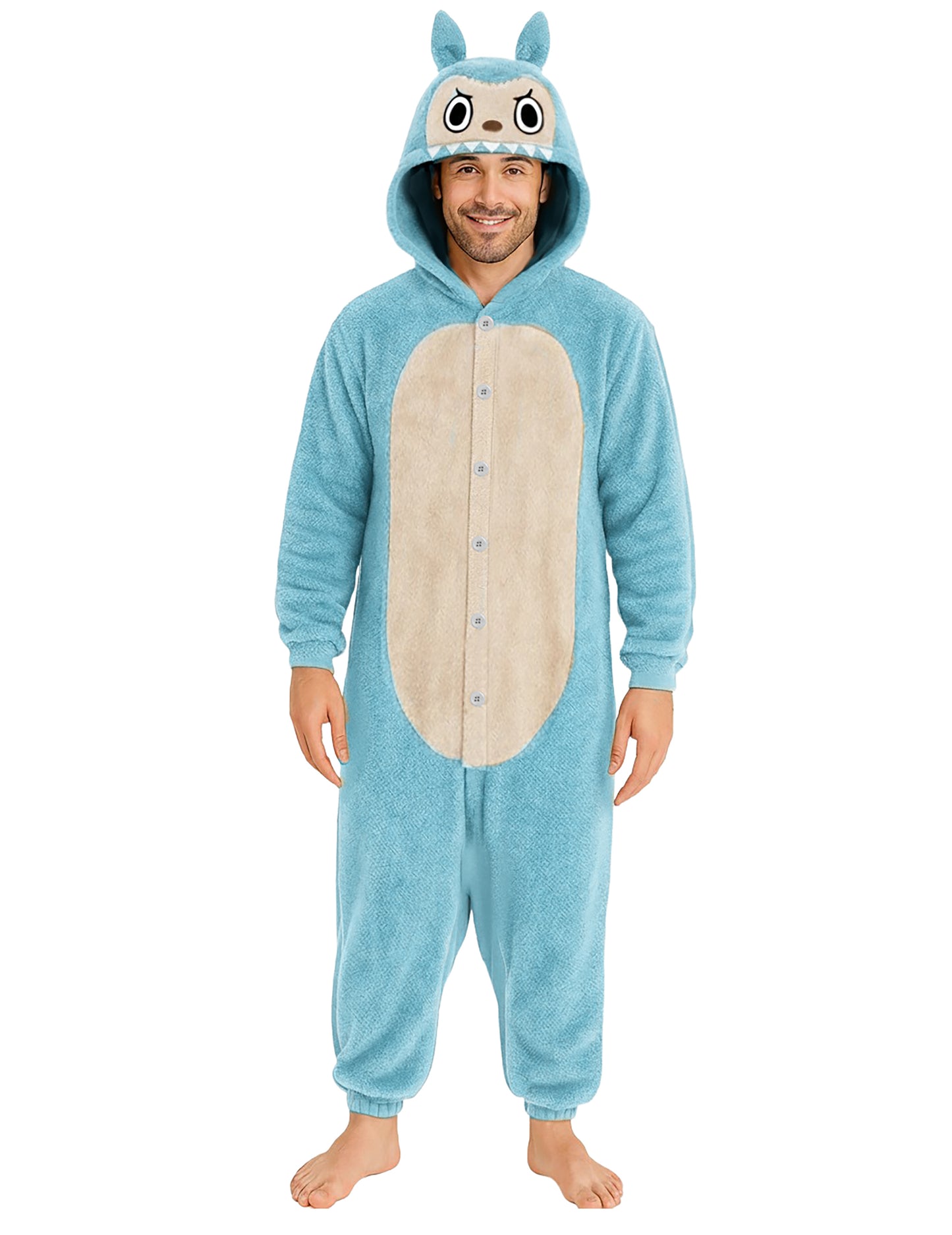 Kék szörny plüss jelmez férfiaknak 