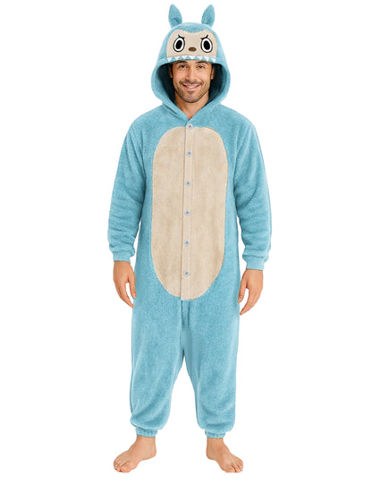 Kék szörny plüss jelmez férfiaknak 