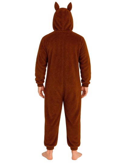 Barna szörny plüss jelmez férfiaknak 