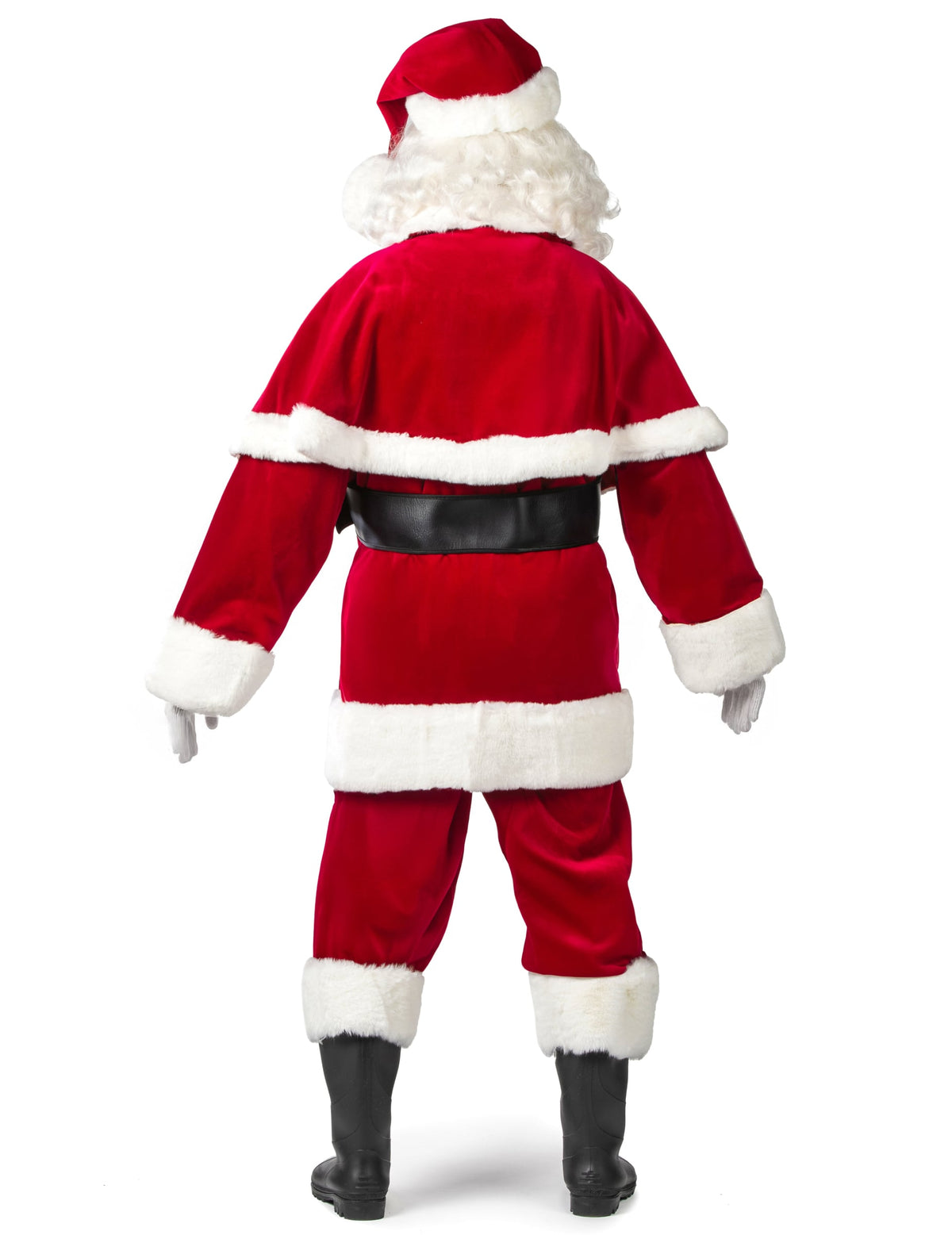 Vue de dos du déguisement Père Noël avec Cape Luxe