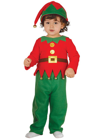 Klasszikus álruhás kis baba karácsonyi elf baba