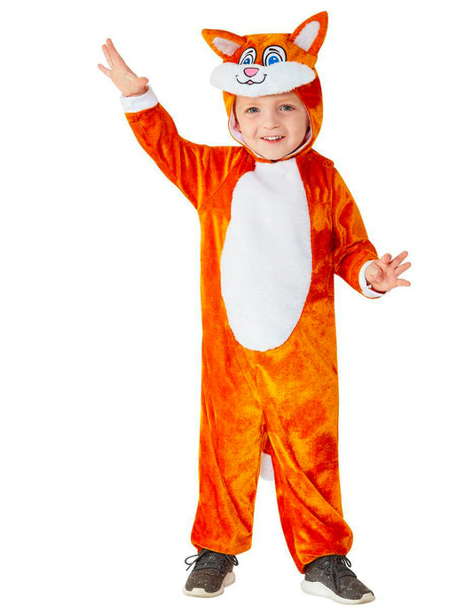 Déguisement de petit renard pour bébé orange et blanc