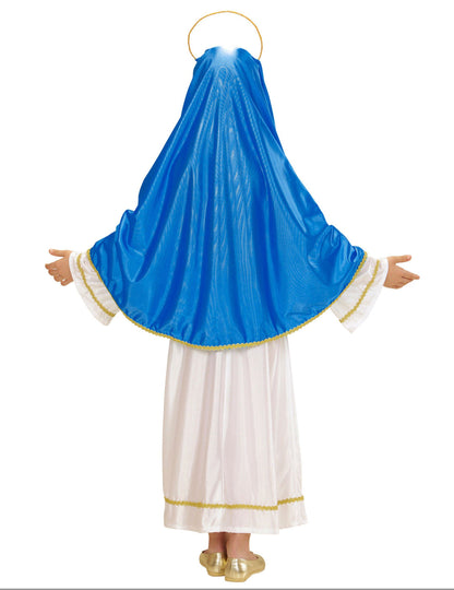 Vue de dos du déguisement de petite Marie pour fille