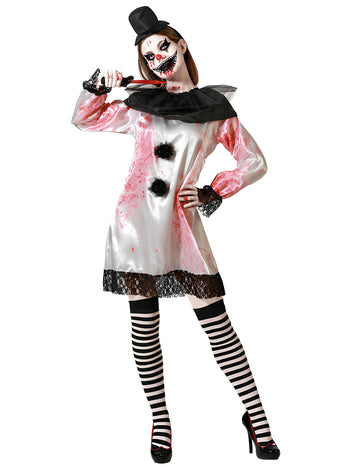Pierrot Assassin jelmez a nők számára