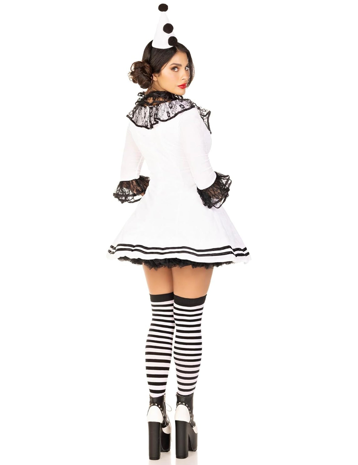 Szexi női fehér pierrot jelmez