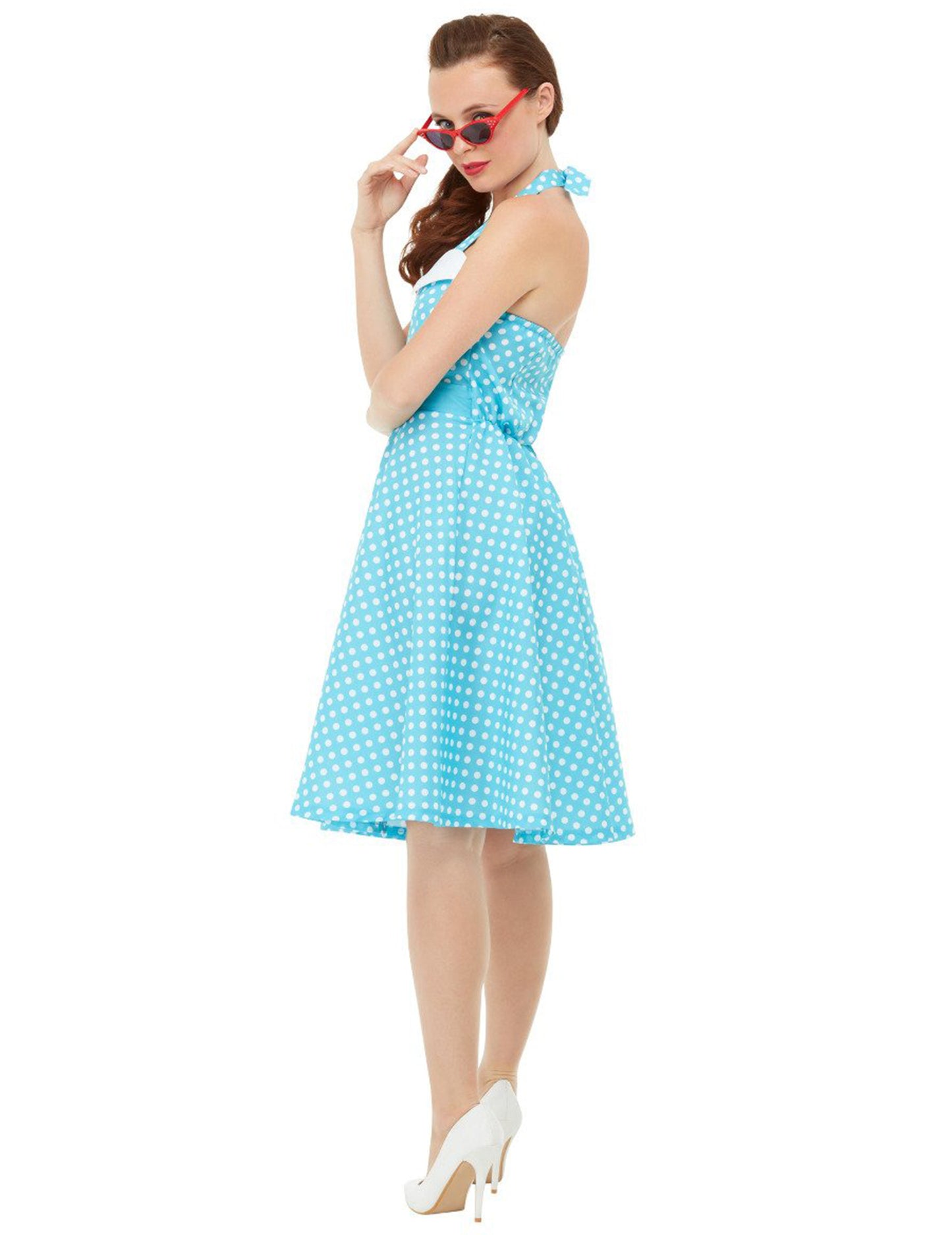 Retro kék pin-up jelmez nő