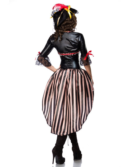 Szexi vörös fűző kalóz álruhás luxus nő