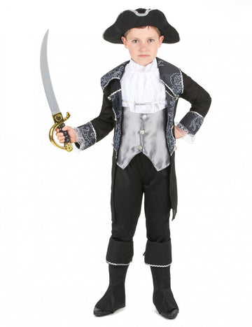 Szürke-fekete kalóz jelmez fiúknak 