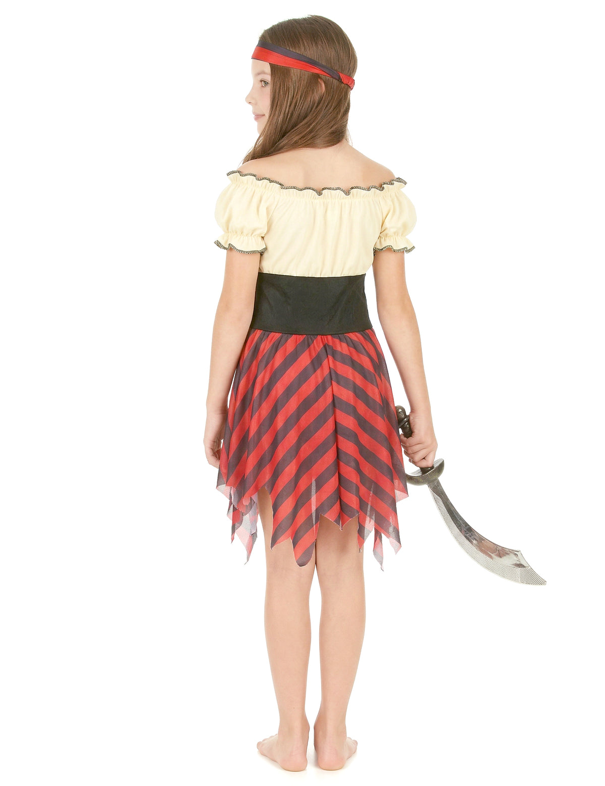 Vue de dos du déguisement pirate pour fille